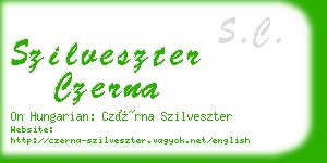 szilveszter czerna business card